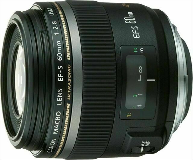 Canon 60mm Macro Lens f/2.8 EF-S USM, Very Sharp, Prime, V. Good Condition