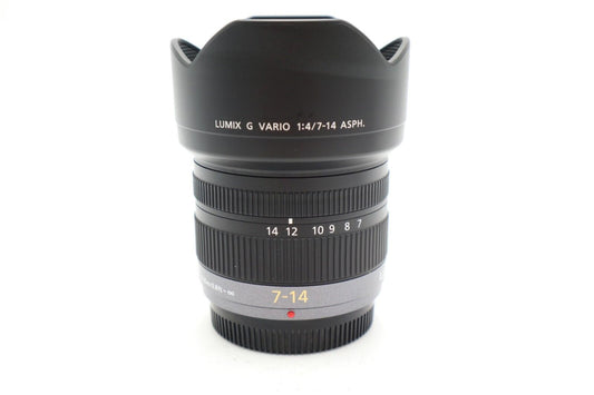 Panasonic 7-14mm Premium Wide Angle Lens F4 G Vario for M43, 1 Year Warranty