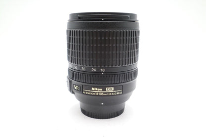 Nikon 18-105mm Lens F/3.5-5.6 G NIKKOR AF-S DX SWM VR ED IF, Good Condition