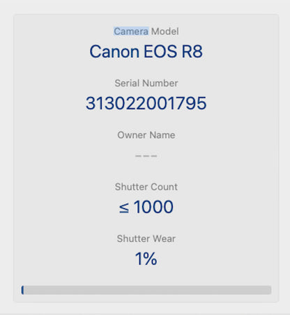 Canon EOS R8 Mirrorless Camera 24.2MP Body Only, Shutter Count 1%, REFURBISHED