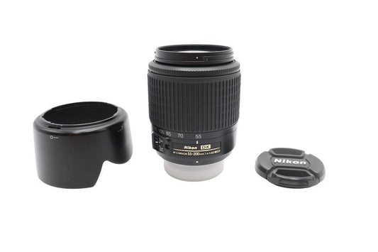 Nikon 55-200mm Telephoto Lens f/4.0-5.6G AF-S ED DX, Zoom, Very Good Condition