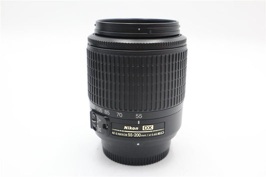 Nikon 55-200mm Telephoto Lens f/4.0-5.6G AF-S ED DX, Zoom, Very Good Condition