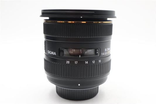 Sigma 10-20mm Lens F4-5.6 EX HSM DC AF Wide Angle for Nikon DX, Very Good Cond.
