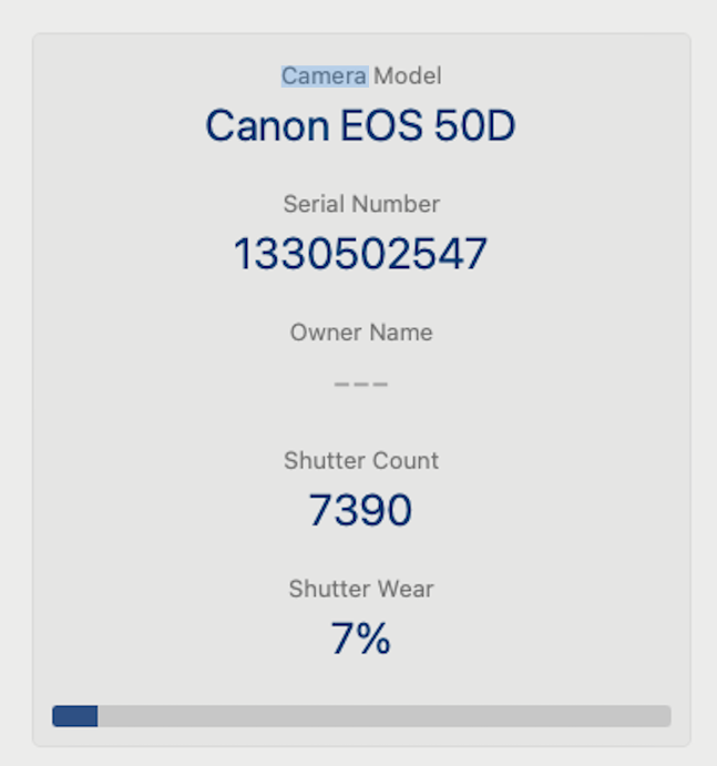 Canon 50D Camera DSLR 15.1MP Body Only, Shutter Count 7390, Good Condition