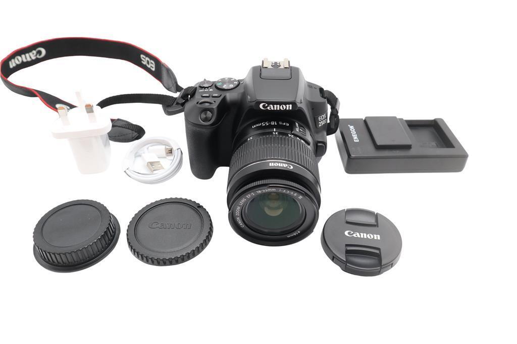Canon 250D Camera DSLR 24.1MP with 18-55mm,Shutter Count under 7000, V.G. REFURB