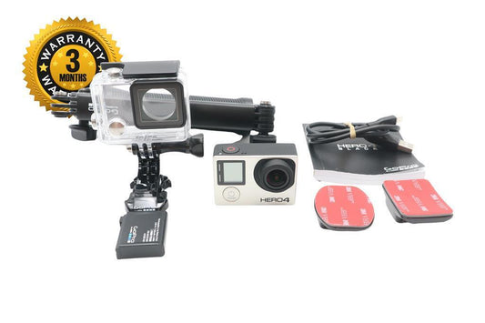 GoPro HERO 4 Black Action Camera / Camcorder 1080p120FPS, 4K30FPS,  Good Cond.