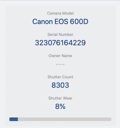 Canon 600D DSLR Camera 18MP with 18-55mm, Shutter Count 8303, V. Good Condition