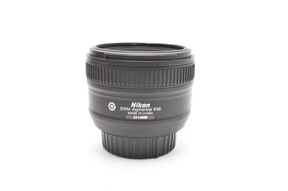 Nikon 50mm Prime Lens F/1.8 G Nikkor AF-S, Very Sharp Portrait, Good REFURBISHED