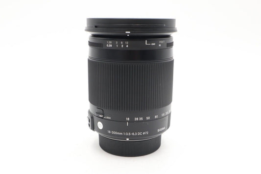 Sigma 18-300mm All-Around Lens F/3.5-6.3 DC, for Nikon F-Mount, Very Good Cond.