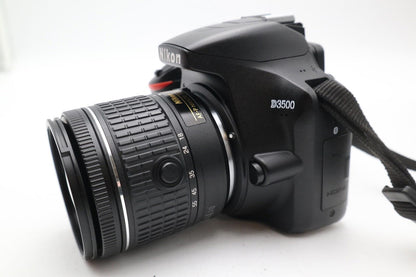 Nikon D3500 DSLR Camera 24.2MP with 18-55mm, Shutter Count 480 V.G. REFURBISHED