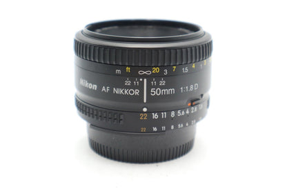 Nikon 50mm F1.8D Lens AF Nikkor Sharp Portrait, Fixed Prime, Good Condition
