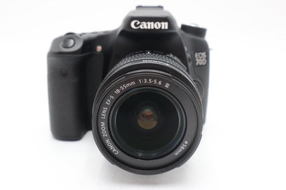 Canon 70D DSLR Camera 20.2MP with 18-55mm, Shutter Count 5351, V. G. REFURBISHED