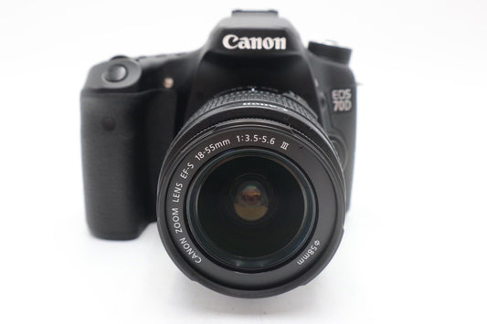 Canon 70D DSLR Camera 20.2MP with 18-55mm, Shutter Count 5351, V. G. REFURBISHED