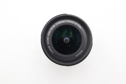 Canon 11-22mm Wide-Angle Lens f/4-5.6 IS STM, for Canon EF-M, Good REFURBISHED