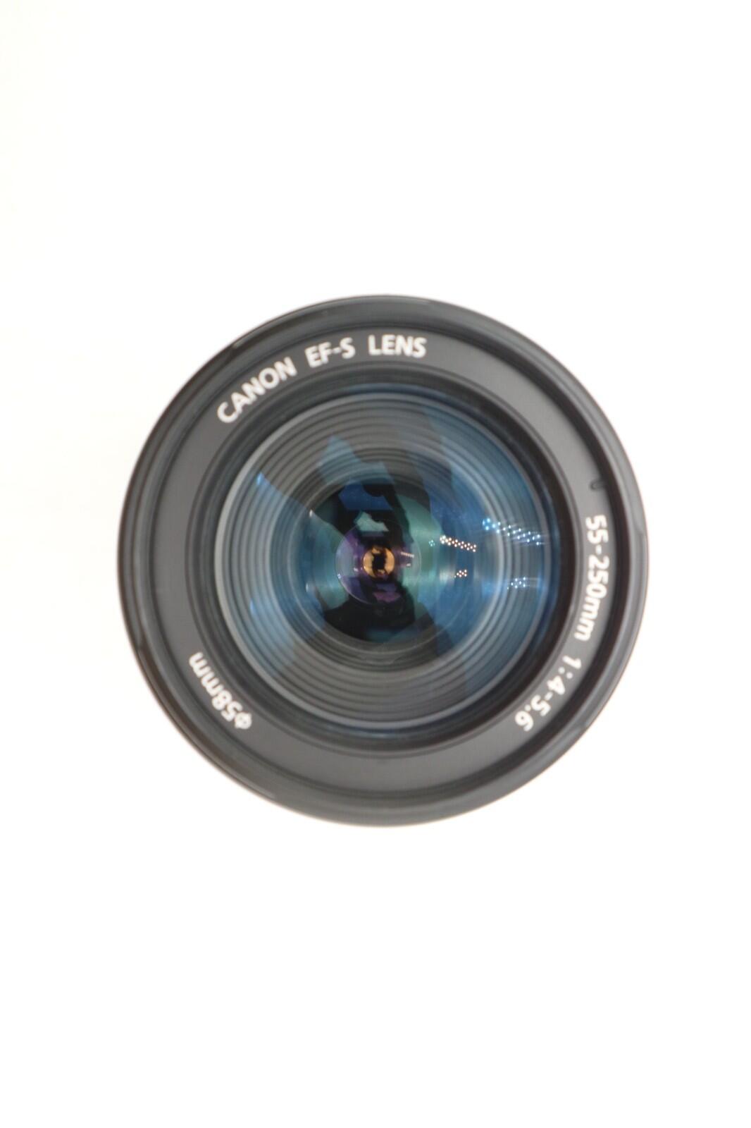 Canon 55-250mm Telephoto Lens F/4-5.6 EF-S IS, Stabilised Zoom, Good Condition