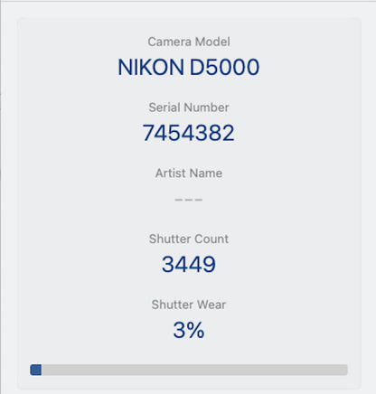 Nikon D5000 DSLR Camera 12.3MP Kit with 18-55mm Shutter Count 3449, Good Cond.