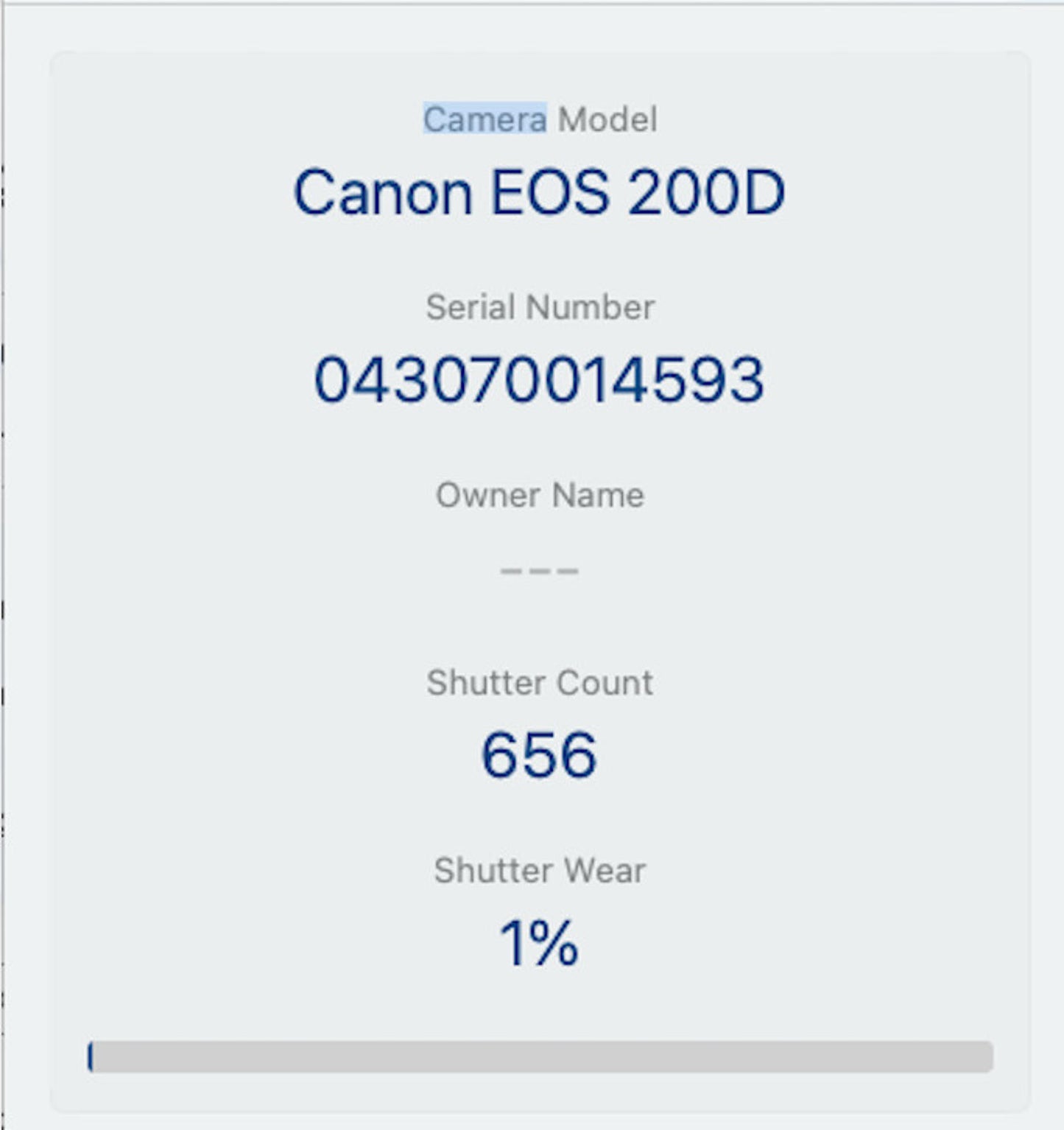 Canon 200D Camera DSLR 24.2MP Kit with 18-55mm Shutter Count 656 VG. REFURBISHED