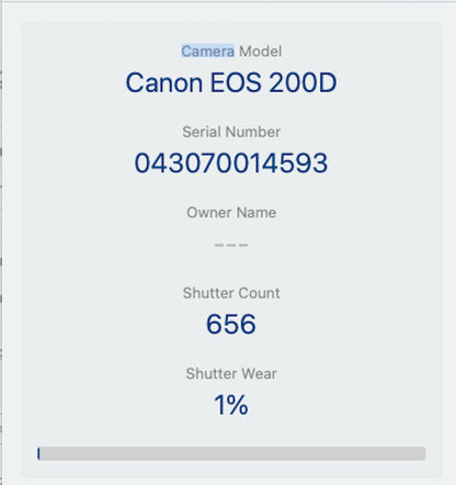 Canon 200D Camera DSLR 24.2MP Kit with 18-55mm Shutter Count 656 VG. REFURBISHED