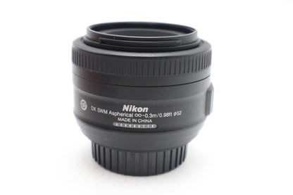 Nikon 35mm Prime Lens F1.8G AF-S DX SWM Very Sharp Portrait, Good REFURBISHED