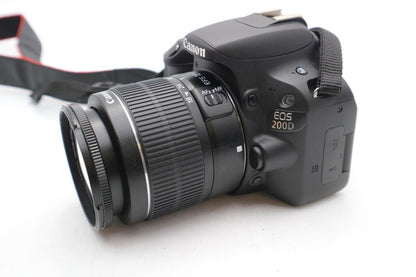 Canon 200D Camera DSLR 24.2MP Kit with 18-55mm Shutter Count 656 VG. REFURBISHED