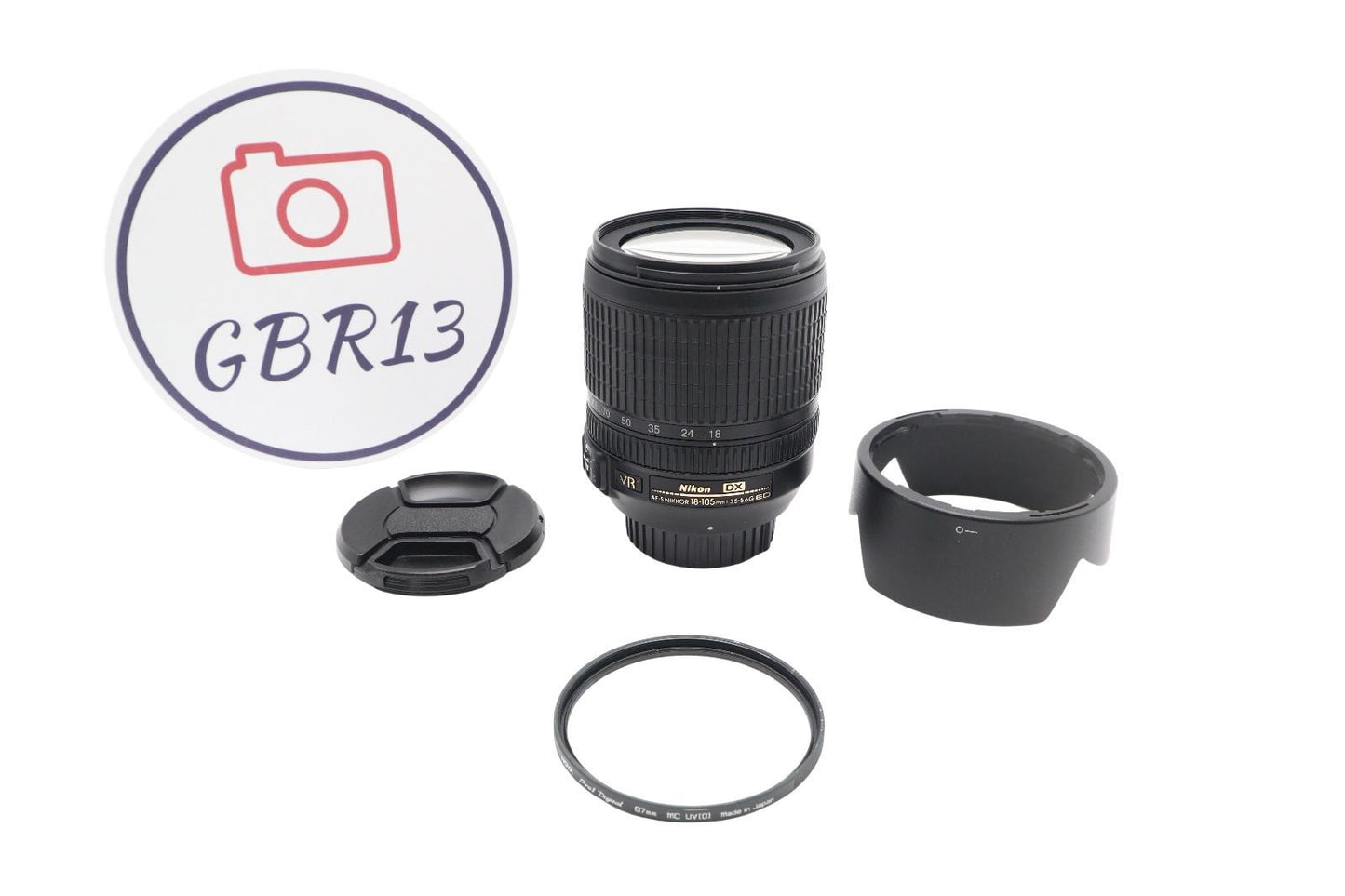 Nikon 18-105mm Lens F/3.5-5.6 G NIKKOR AF-S DX SWM VR ED IF, Good REFURBISHED