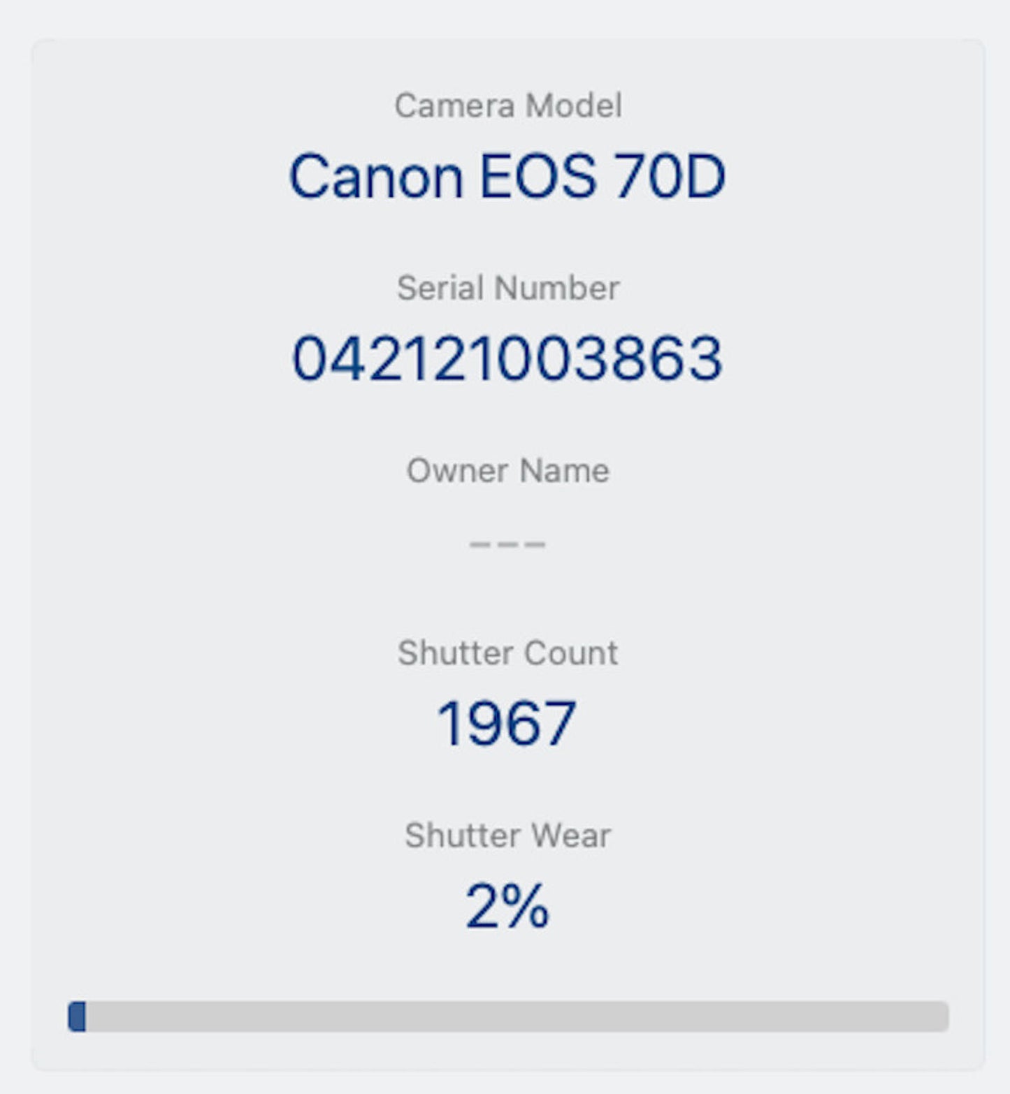 Canon 70D DSLR Camera 20.2MP Body Only, Shutter Count 1967, Good REFURBISHED