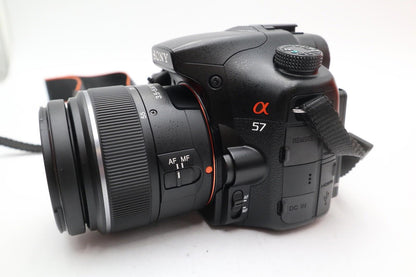 Sony Alpha A57 Camera DSLR 16.1MP with 18-55mm, Shutter Count 13258, REFURBISHED