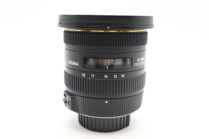 Sigma 10-20mm Lens f/3.5 EX HSM DC, Wide Angle Lens For Nikon, V. G. REFURBISHED