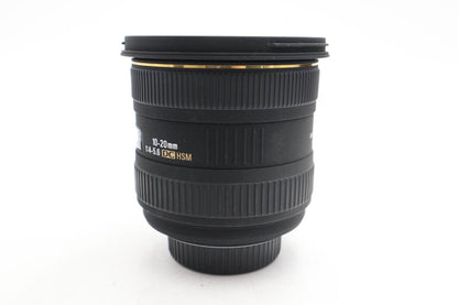 Sigma 10-20mm Lens F4-5.6 EX HSM DC AF Wide Angle for Nikon DX, Good REFURBISHED