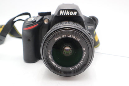 Nikon D3200 DSLR Camera 24.2MP with 18-55mm, Shutter Count 5042, Good Condition