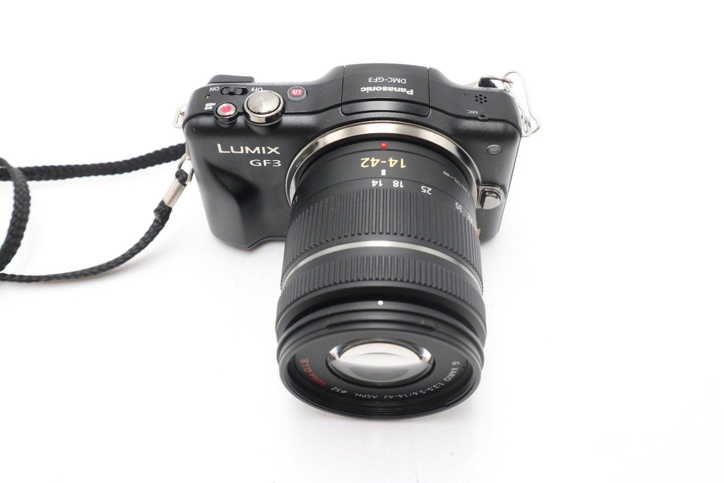 Panasonic DMC-GF3 Camera Mirrorless 12.1MP with 14-42mm Lens, Shutter Count 973
