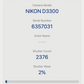 Nikon D3300 DSLR Camera 24.2MP with 18-55mm, Shutter Count 2376, Very Good Cond.