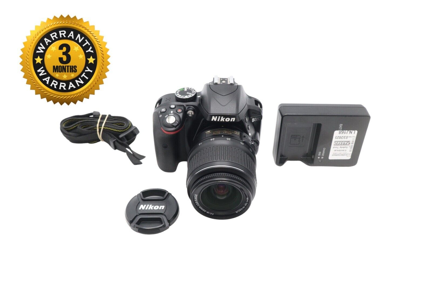 Nikon D3300 DSLR Camera 24.2MP with 18-55mm, Shutter Count 2376, Very Good Cond.