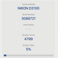 Nikon D3100 DSLR Camera 14.2MP with 18-55mm, Shutter Count 4799, Very Good Cond.