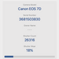 Canon EOS 7D Camera DSLR 18MP with 18-55mm, Shutter Count 18%, Good Condition