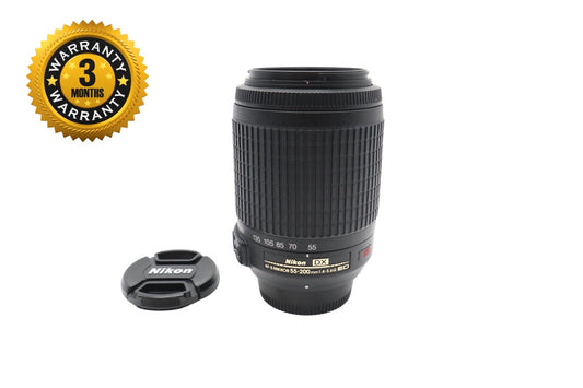 Nikon Nikkor 55-200mm Lens F/4-5.6 AF-S DX VR ED Stabilised, Good Condition