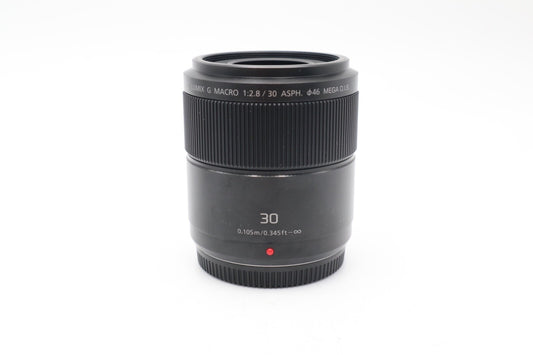 Panasonic Lumix 30mm Lens F2.8 Mega O.I.S.  Macro Lens, Good Condition