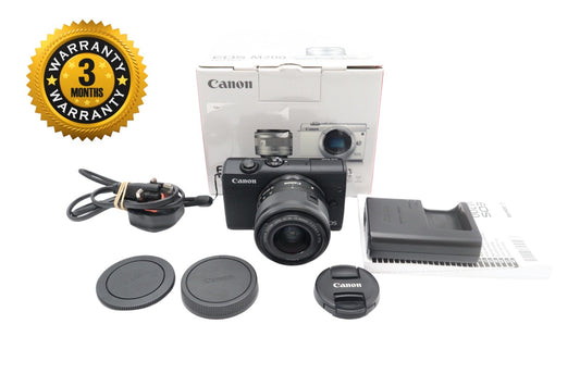 Canon EOS M200 Camera Mirrorless 24.1MP with 15-45mm, 4K Video, V.Good Condition