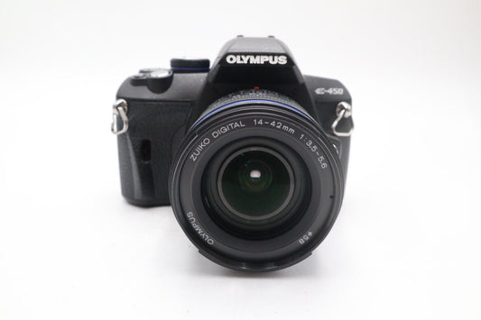Olympus E-450 DSLR Camera 10.0MP with 14-42mm and 40-150mm Lenses, V. Good Cond.