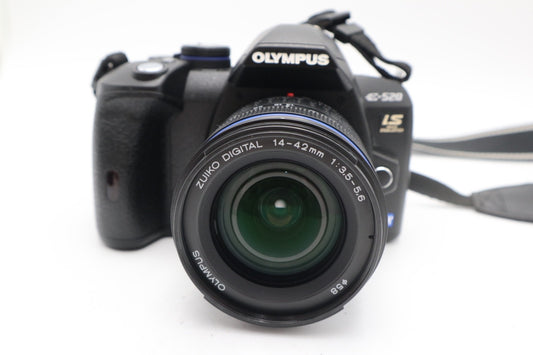 Olympus E-520 DSLR Camera 10.0MP with 14-42mm and 40-150mm Lenses, Good Cond.