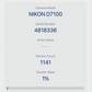 Nikon D7100 DSLR Camera 24.1MP with 18-55mm, Shutter Count 1141, Very Good Cond.