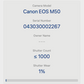 Canon M50 Camera 24MP with 15-45mm STM Lens, Under 1000 Shutter Count, V.G. Cond