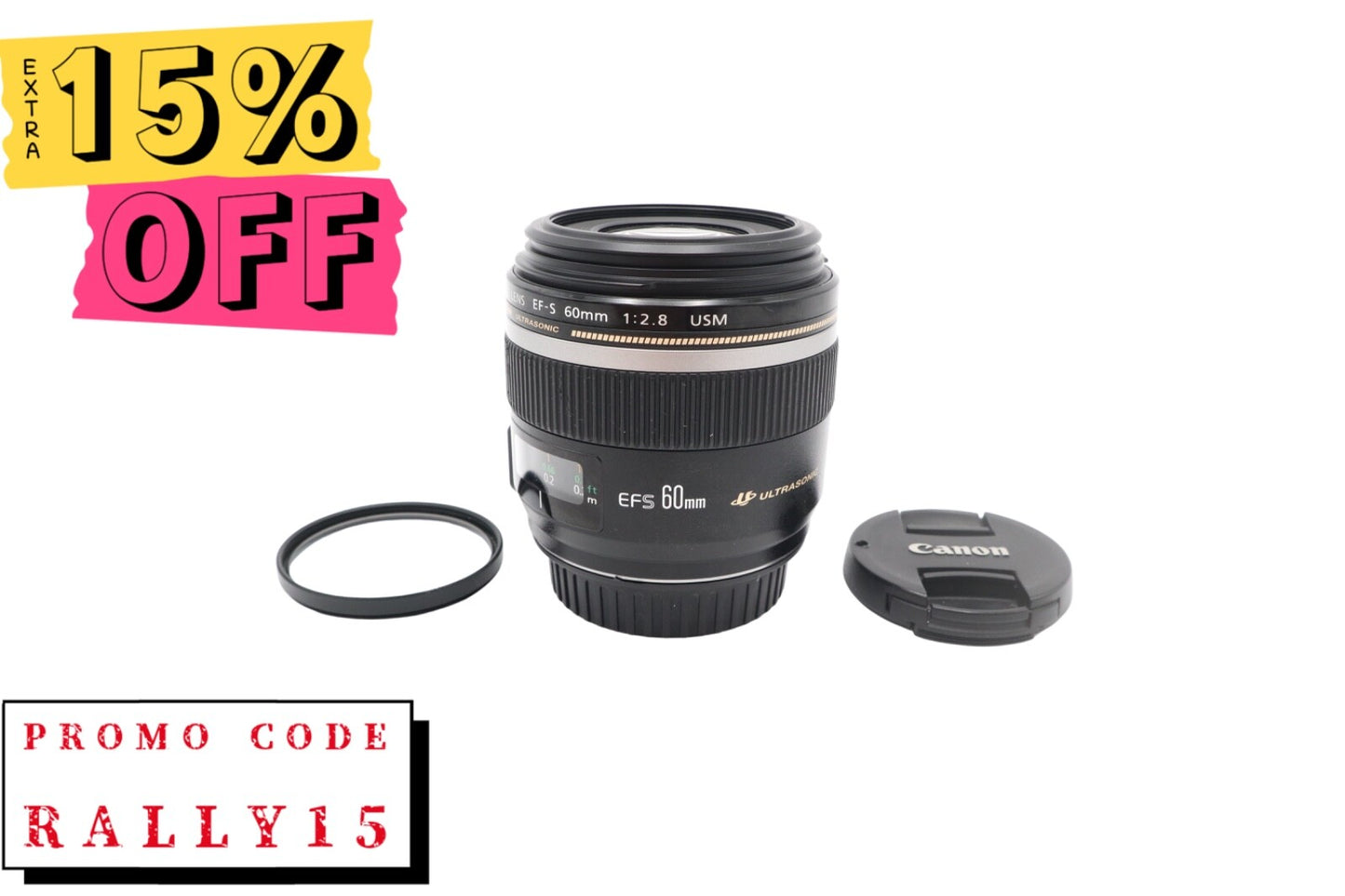 Canon 60mm Macro Lens f/2.8 EF-S USM, Very Sharp, Prime, Good Condition