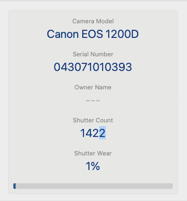 Canon EOS 1200D Camera DSLR 18MP with 18-55mm, Shutter Count 1422, V. Good Cond.
