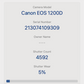 Canon EOS 1200D Camera DSLR 18MP with 18-55mm, Shutter Count 4592, V. Good Cond.
