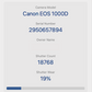 Canon EOS 1000D Camera DSLR 10.1MP with 18-55mm, Shutter Count 18768, Good Cond.