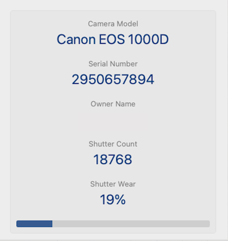 Canon EOS 1000D Camera DSLR 10.1MP with 18-55mm, Shutter Count 18768, Good Cond.