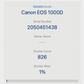 Canon EOS 1000D Camera DSLR 10.1MP with 18-55mm, Shutter Count 826, V.Good Cond.