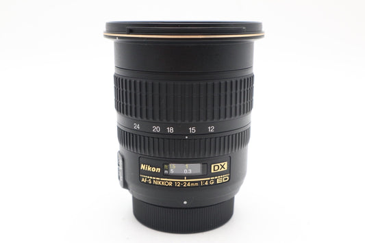 Nikon 12-24mm Wide-Angle Lens F/4.0 AF-S G ED DX, F-Mount, Very Good REFURBISHED