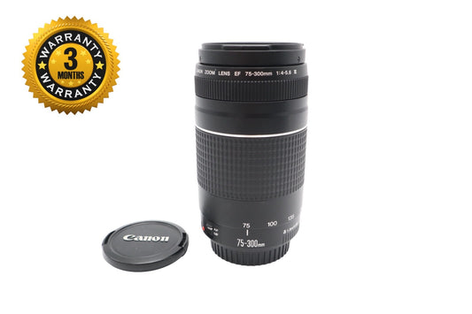 Canon 75-300mm F/4-5.6 III EF AF Telephoto Zoom Lens, Full Frame, Good Condition